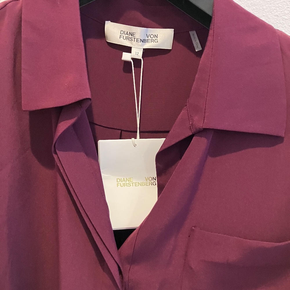 DVF silk top